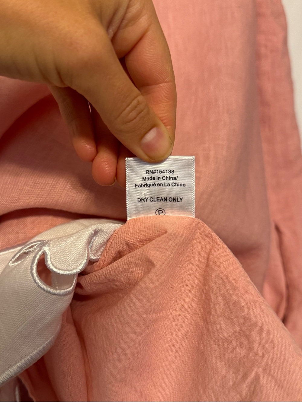 Staud Mika 100% Linen Dress - Pale Pink & White - Picture 11 of 14